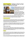 Quick Weightloss - Methods to Help You Shed Extra 10 Pounds in Two Weeks