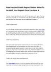 Personal Credit Report