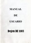 Degen DE1103 Manual de Usuario