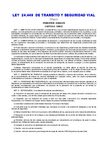 Transito y Seguridad Vial - Ley 24449