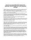 HowtoIncreaseWebSiteVisitorsforRelevantTermsUsingYourLessRelevantListings