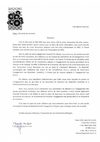 Courrier à Mr Benoit Pommier