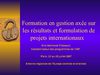Diaporama électronique - Formation à la gestion de projet