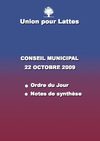CONSEIL MUNICIPAL DU 22 OCTOBRE 2009