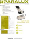 Ol'Optic : FIche produit : Loupe binoculaire PARALUX TP5H 2 éclairages halogènes