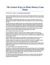 The Easiest Ways to Make Money From Home