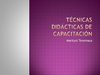 Técnicas didácticas de capacitación