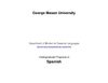 Spanish at GMU Brochure 2009-2010