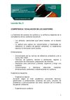 COMPETENCIA Y EVALUACIÓN DE LOS AUDITORES
