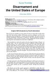 Leon Trotsky, Disarmament and the United States of Europe