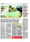 Microfinanzas impulsan desarollo de las MYPE