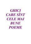 GHICI CARE SINT CELE MAI BUNE POEME