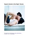 Experts Guide to One Night Stands(Online Dating)