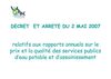 Arrêté - Décret du 02 mai 2007