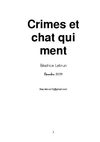 Crimes et chat qui ment