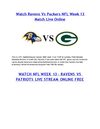 Watch Ravens Vs Packers NFL Week 13 Live Online free