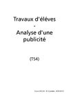 Travaux d'élèves en ECJS - Analyse d'une publicité - TS4