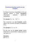 ecuaciones y pendiente de la recta