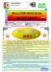Bulletin Municipal de la commune de Montjaux n° 53 - Janvier 2010
