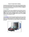 Easy Car Transport with Car Shipping