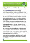 A Green Thinkers List of Solar Energy Benefits