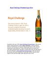 Royal Challenge Premium Lager Beer