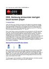 CES: Samsung announces next-gen touch-screen player