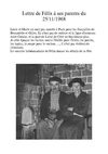 Courrier de Félix 1968 Fiançailles Bernadette et Gilles