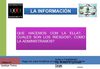 Los problemas de la información, algunas conclusiones