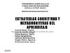 ESTRATEGIAS COGNITIVAS Y METACOGNITIVAS DEL APRENDIZAJE