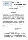 Bulletin d'information n°3 du Collège Gambetta