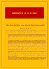 MESSAGER DE LA BIBLE- Que dois-je faire pour obtenir la vie éternelle ?