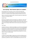 Acne Scarring - What Treatment Options are Available