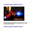 Watch Iron Man 2 Online For Free