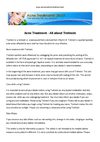 Acne Treatment - All about Tretinoin