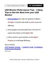 LCD Monitor Performance Tips - 3 Easy Tips to Get the Most from your LCD Monitor