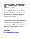LCD Picture Quality - Choose the Right Kind of Video Connector To Improve LCD Picture Quality