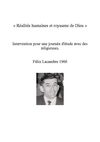 Réalités humaines et royaume de Dieu