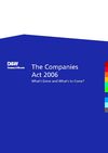 Dundas & Wilson: The Companies Act 2006 - What's Done and What's to Come?