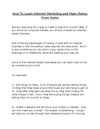 How To Learn Internet Marketing and Make Money From Home