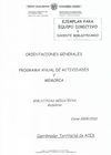 Orientaciones Generales ACEX 2009-2010