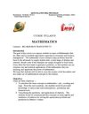 MATHEMATICS course SYLLABUS