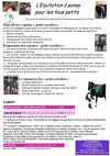 Equitation à poney pour les petits cavaliers de 3 à 6 ans à La Courbette