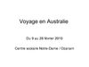 Voyage en Australie