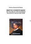 SELECCIÓN DE RIMAS DE BÉCQUER Y BREVE COMENTARIO