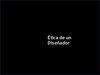 Etica de un Diseñador