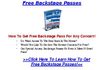 Free Backstage Passes Guide Review