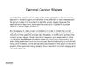 General Cancer Stages.