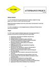 ATTENDANCE POLICY