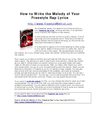 How to Write the Melody of Your Freestyle Rap Lyrics